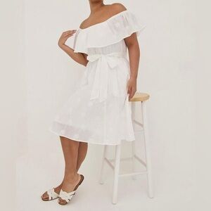 Torrid Embroidered Off-The-Shoulder Skater Dress